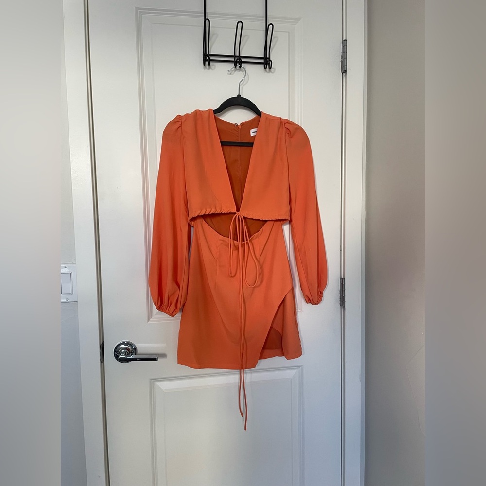 Superdown Orange Long Sleeve Dress